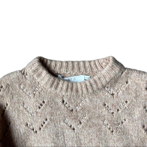 ASTR Pointelle Puff-Sleeve Sweater - Picture 11 of 11